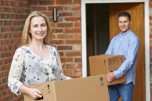 Local house removalists helping with a move in Finsbury streets