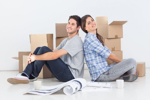 Professional movers working safely during a local relocation