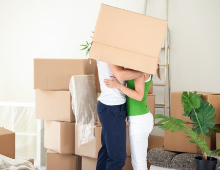 Removals vehicle and moving equipment supporting a residential move around Finsbury