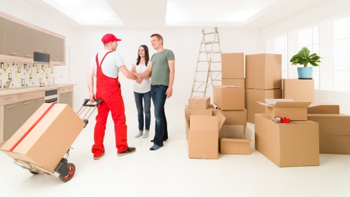 Local removals vehicle for a property move in Finsbury