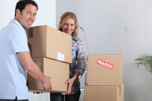 Furniture transport van serving Finsbury customers